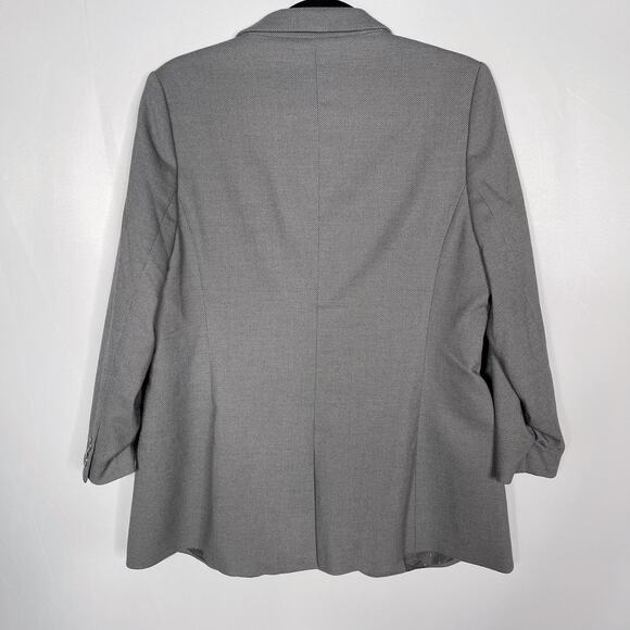 The Limited Large Gray 3/4 Sleeve Single Button Blazer Jacket Career Work Office - Picture 2 of 9